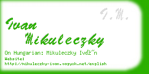 ivan mikuleczky business card